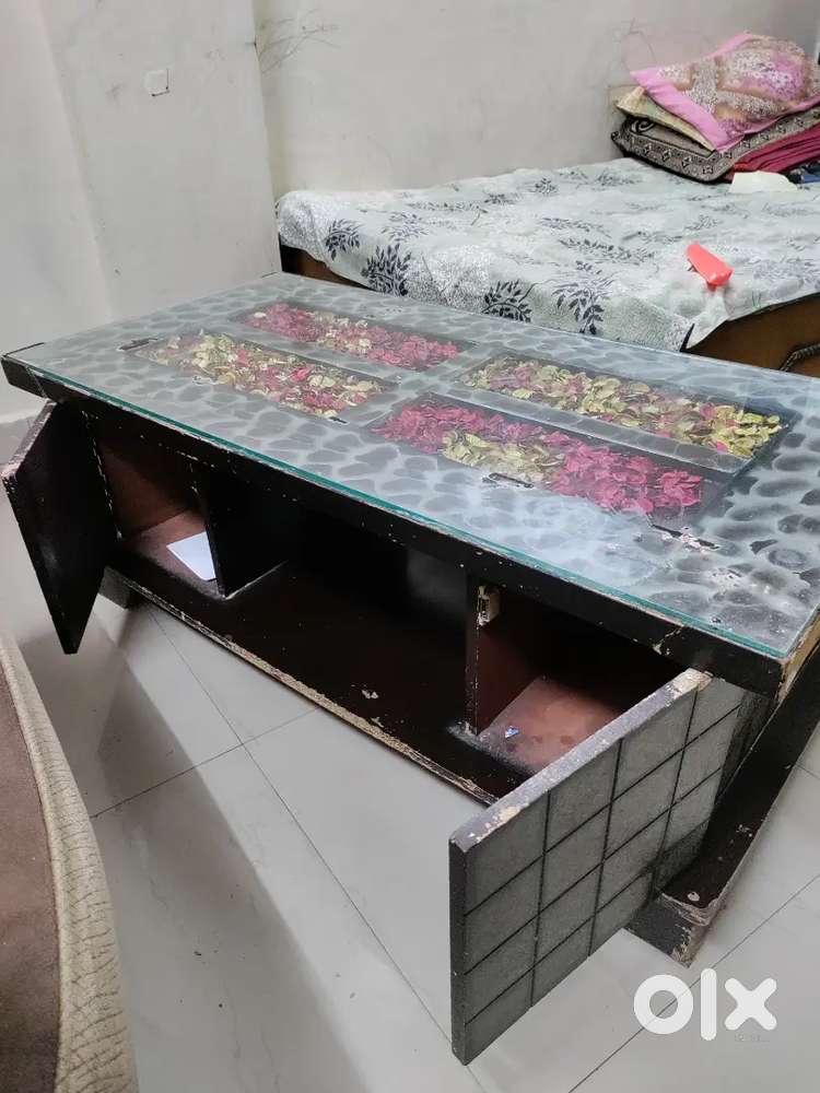 Sofa set 5 seater with centre table,cabinets, 6x4diwan, computer table