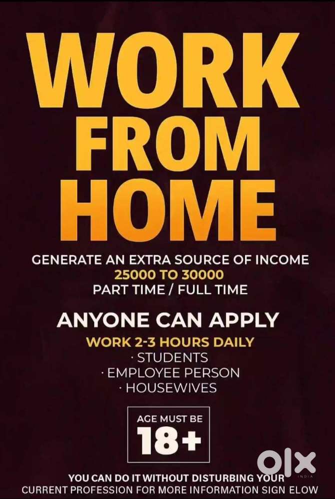 Work From Home ~ Flexible Timing