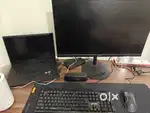 Gaming laptop  with gaming monitor