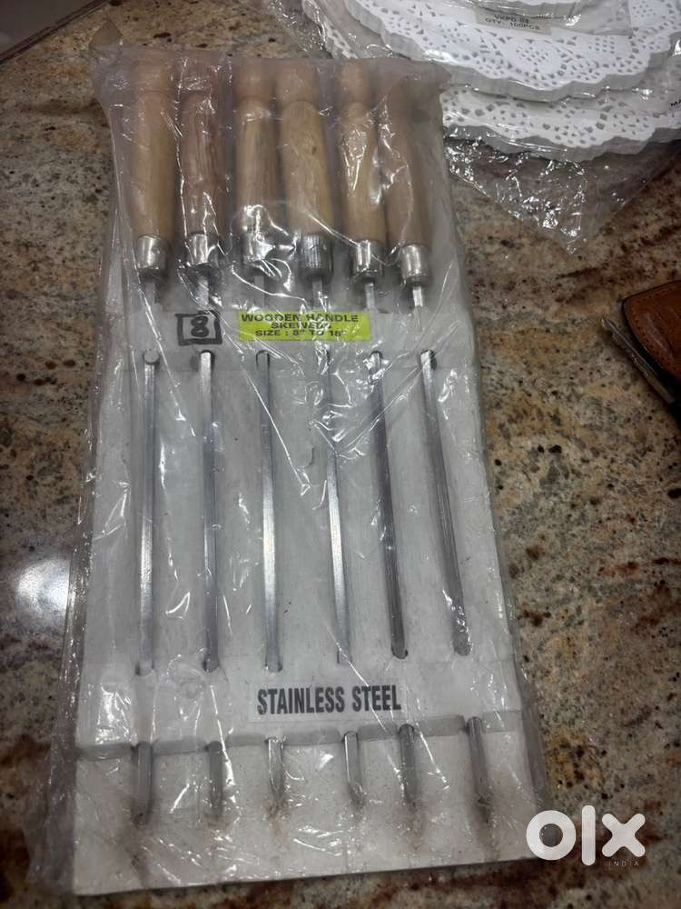 Wooden handle skewers