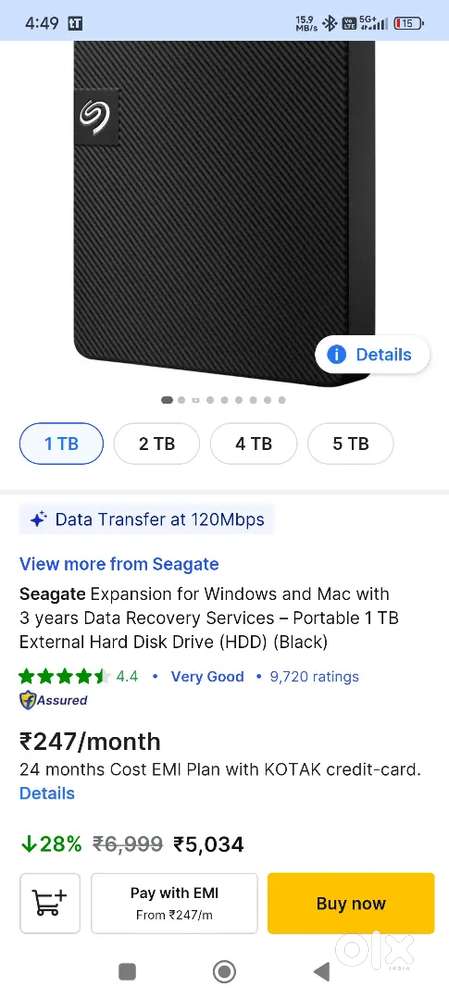 Seagate 1 tb hdd
