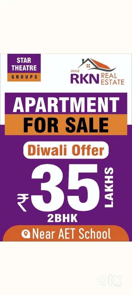 2 bhk Apartment sale near thindal erode