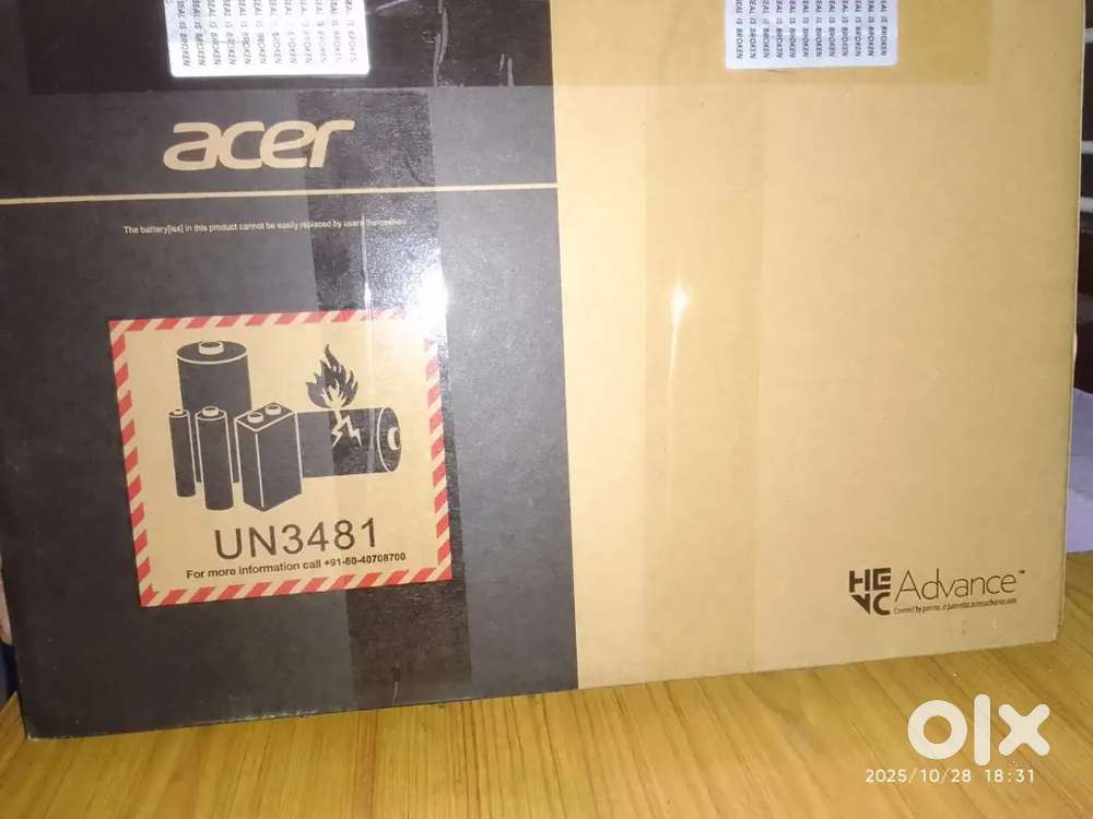 7 days old acer laptop for sale. Pack not opened