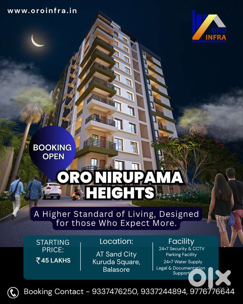 ORO Nirupama Heights, Balasore - Book 1 BHK, 2 BHK, 3 BHK & 4BHK flats