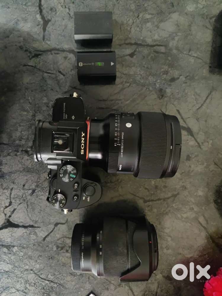Sony A7m3 with kit lens , sigma 85mm 1:4 DGDN