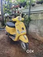 Yellow color Vespa