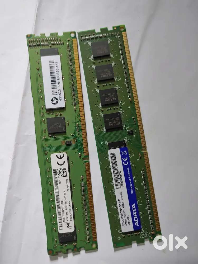 Two DDR3 4GB 1600Mhz RAM Module for Sale