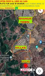 ₹ 12800 Sq yard Just 5 mins drive to Shankarpally