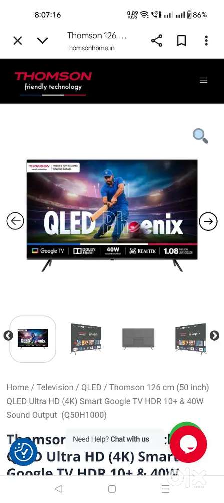 Thomson 50 inch tv 4k