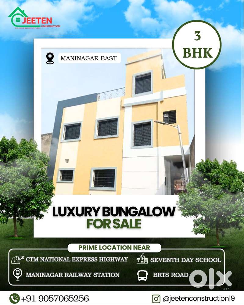 3 BHK Luxury Bungalow for Sale in Prime Location