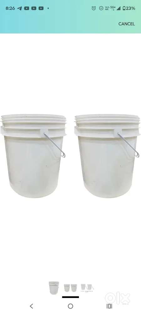 Empty paint bucket 20 litre