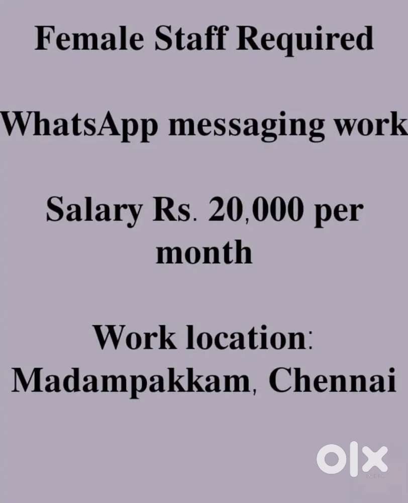 Office work - Female Staff