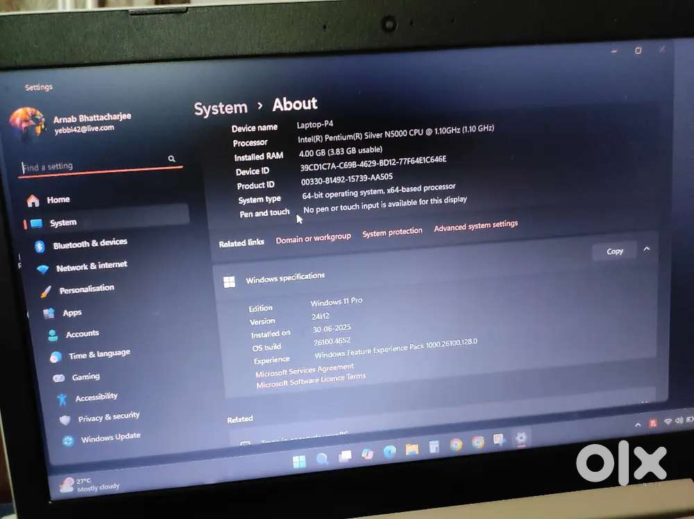 Lenovo IdeaPad 330 windows 11 pro laptop