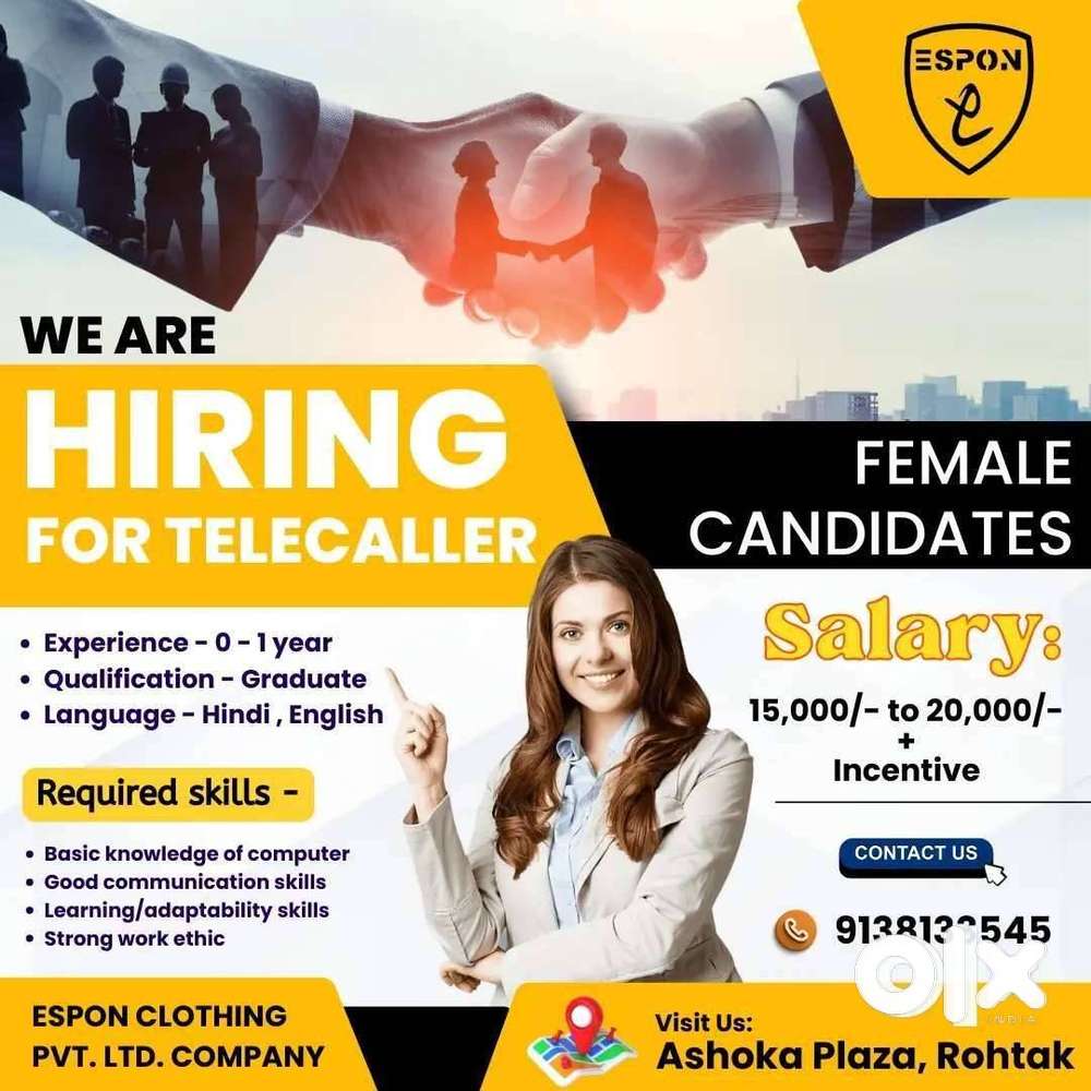 Female tele caller for sales