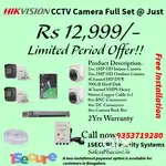 HD Hikvision brand CCTV Camera full set with free installation