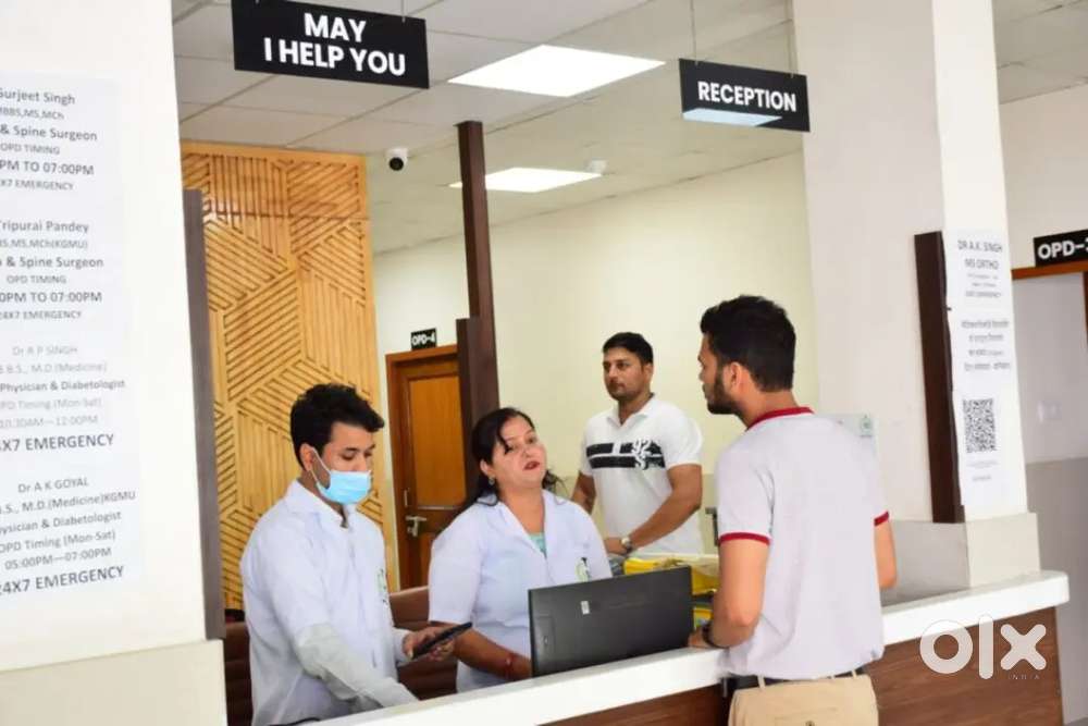 APPLY FOR HOSPITAL RECEPTIONIST JOB LUCKNOW LOCATION !!