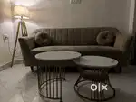 Luxury Gold Frame Coffee Table Set