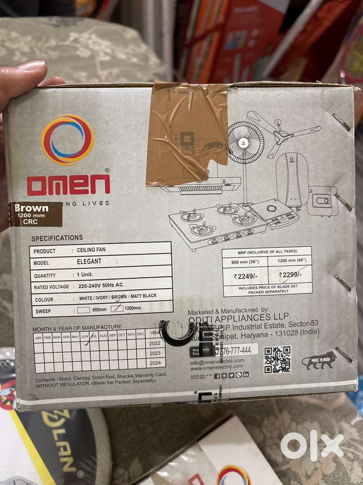 Omen elegant blade fan . Fan is unused and sealed pack