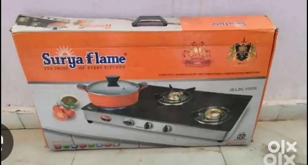 NEW SEALED GLASS TOP GAS STOVE