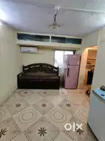 Semi furnished 1rk flat for rent 15,000₹ nego in sector 1 vashi