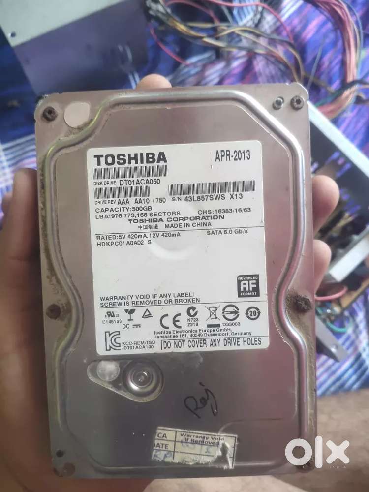 Toshiba hard disk capacity 500gb