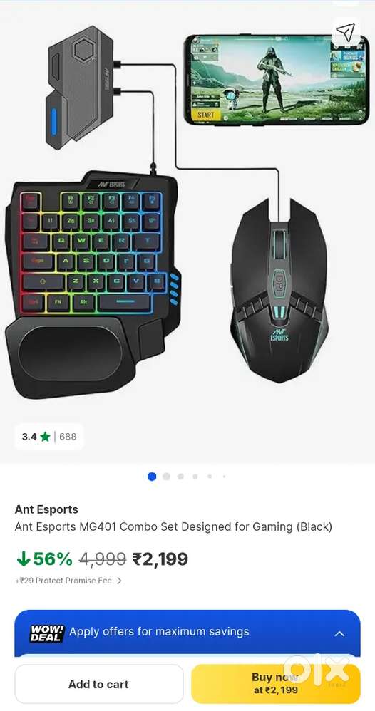 Ant Esports MG401 Combo Set Designed for Gaming (Black)