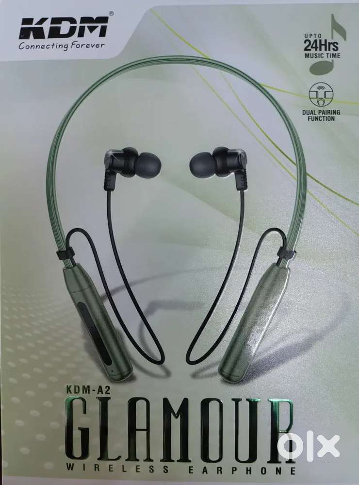 New unused wireless neck band earphones