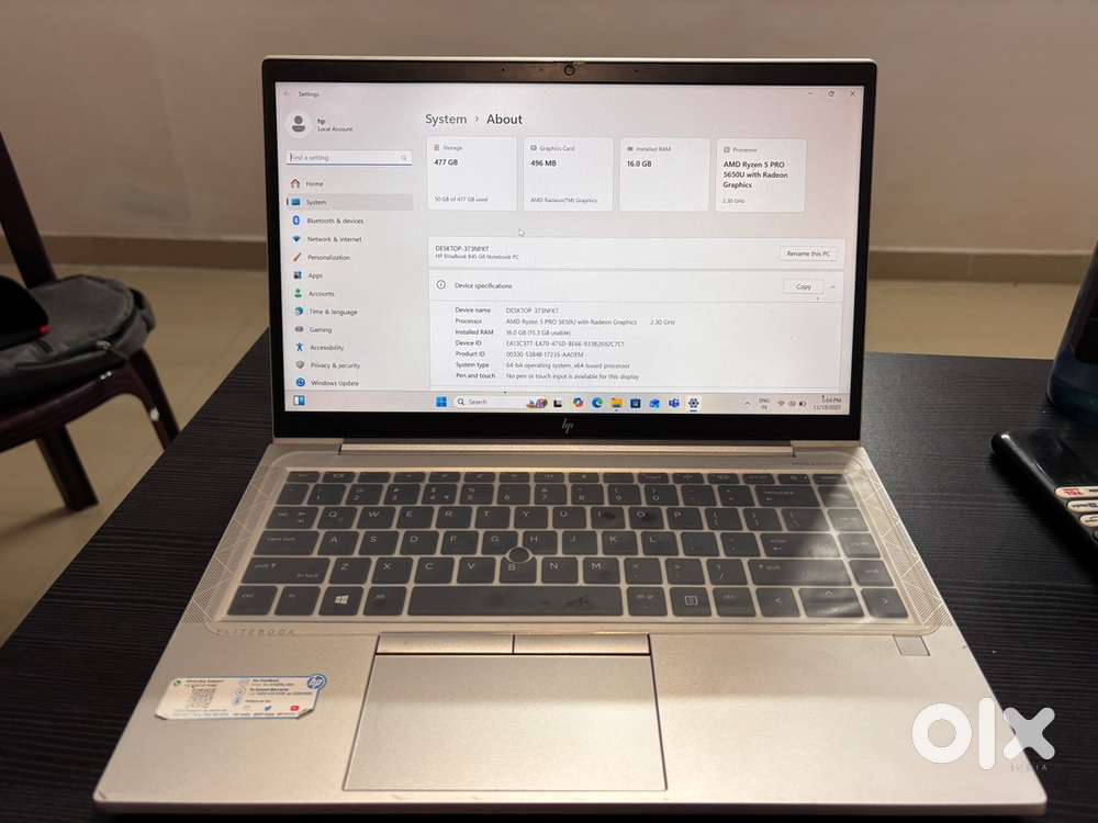 Hp elite book 845 g8AMD (16gb)512 gb ssd