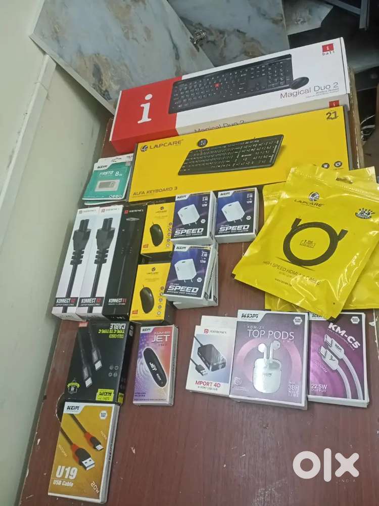 Mobiles, laptop, accessories