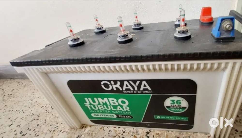 Okaya Jumbo Tubular 180Ah Battery – 1 Year Old, Excellent Condition