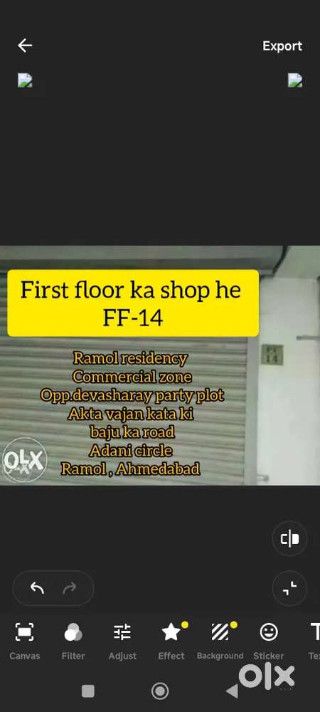 FIRST FLOOR SHOP FOR SELLIN RAMOL AREA