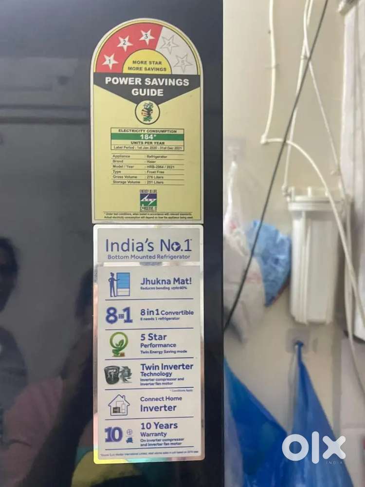 Haier 276 ltr double door refrigerator