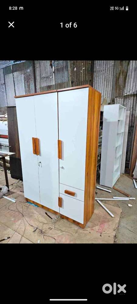 PREMIUM WHITE FINISHED OF 3 DOOR WARDROBE SELLING WITH FREE SHIPPING