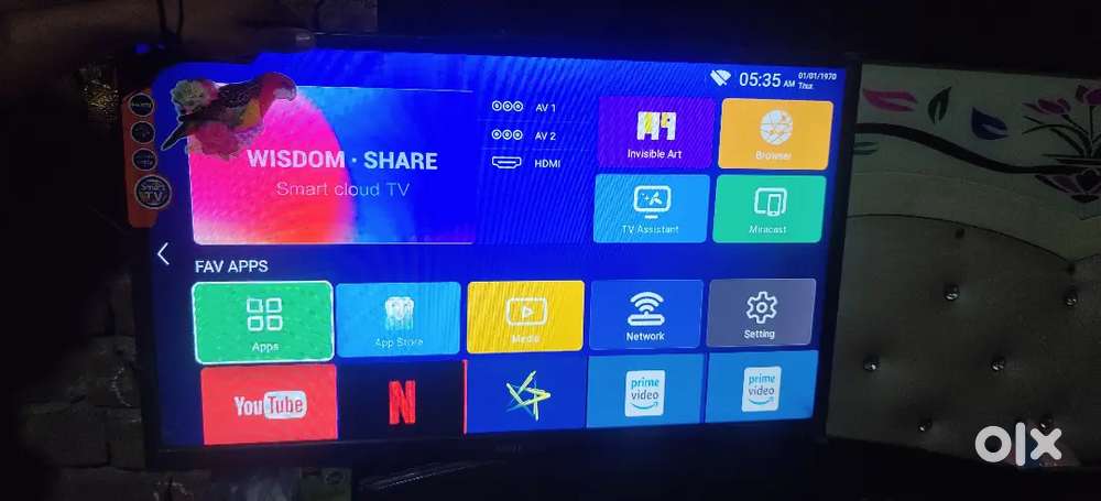 Akki ledtvandroid 32in,with,home theatre and dish TV full setup ka sat