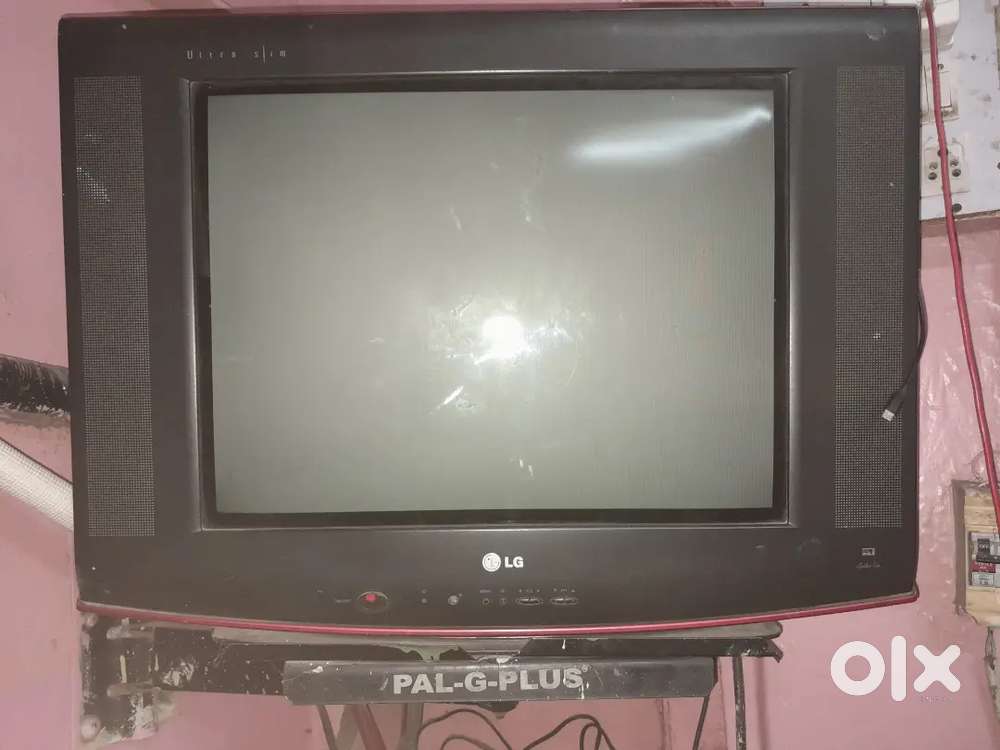 L.G T.V+setup box+ a dish tv setup box+L.G CD/DVD player+ TV stand