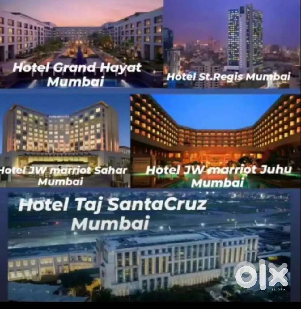 5 star hotel aur catering ke liye ladke chahiye