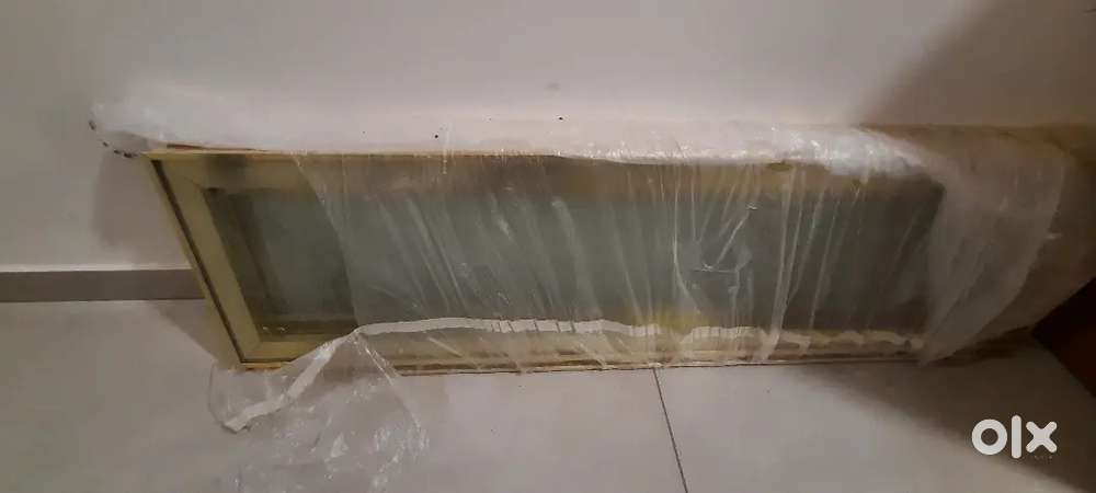 Glass door with frame