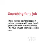 Searching for a job