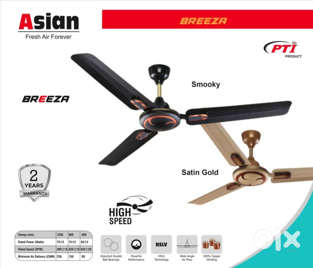Brand New Asian Anti-Dust Fan 2 Years Warranty MRP-2400