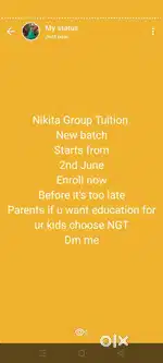 Nikita Group Tuition