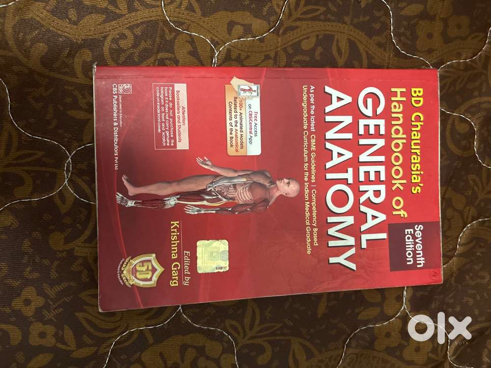 BD Chaurasia Handbook of general anatomy ( 7th edition)