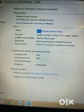 HP Laptop with Pre installed Original Windows 8