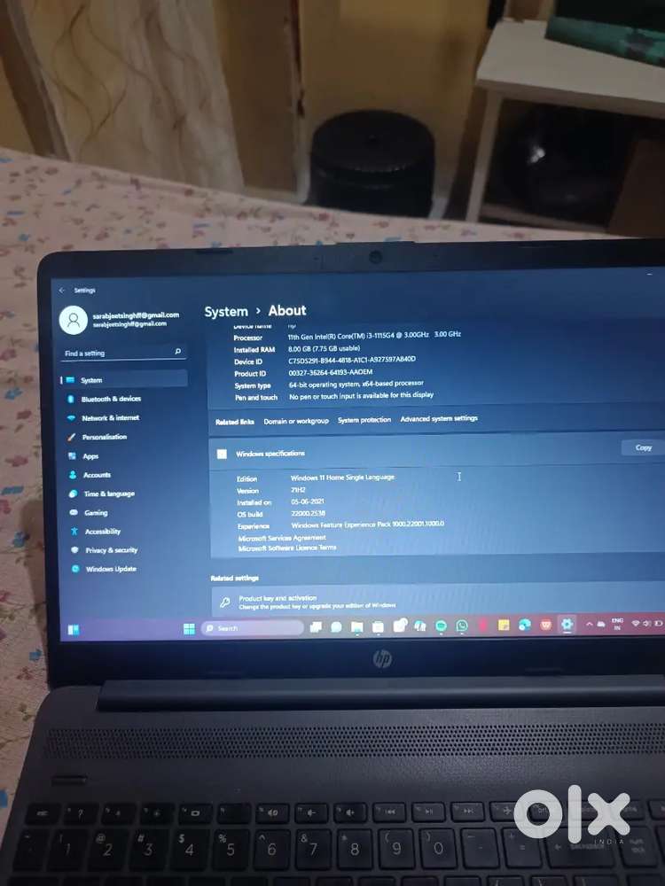 Hp 250 gb notebook pc