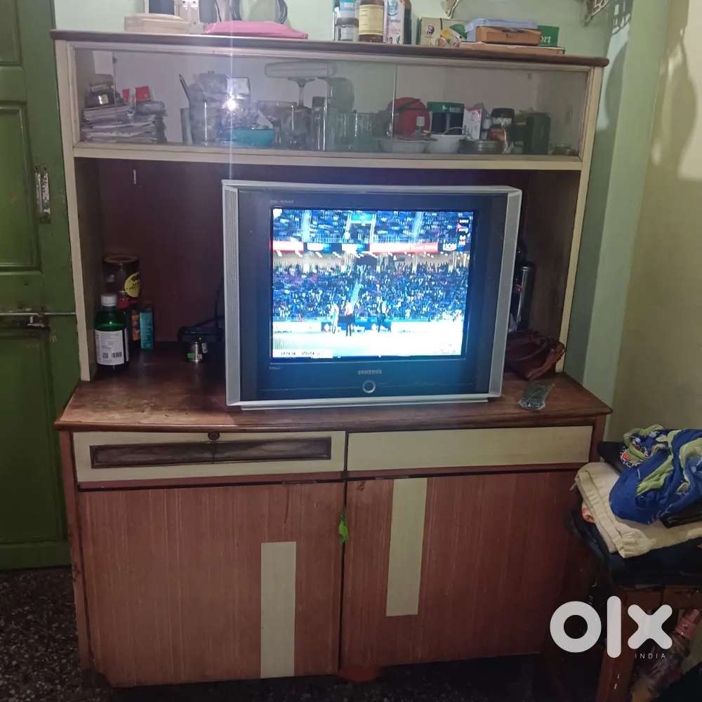 Showcase based wardrobe with box TV