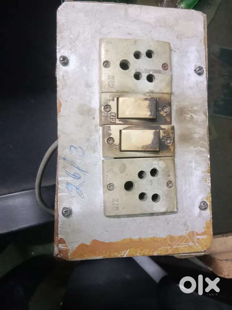 Home made Heavy extension board 2 socket switch