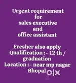 office assistant and sales marketing