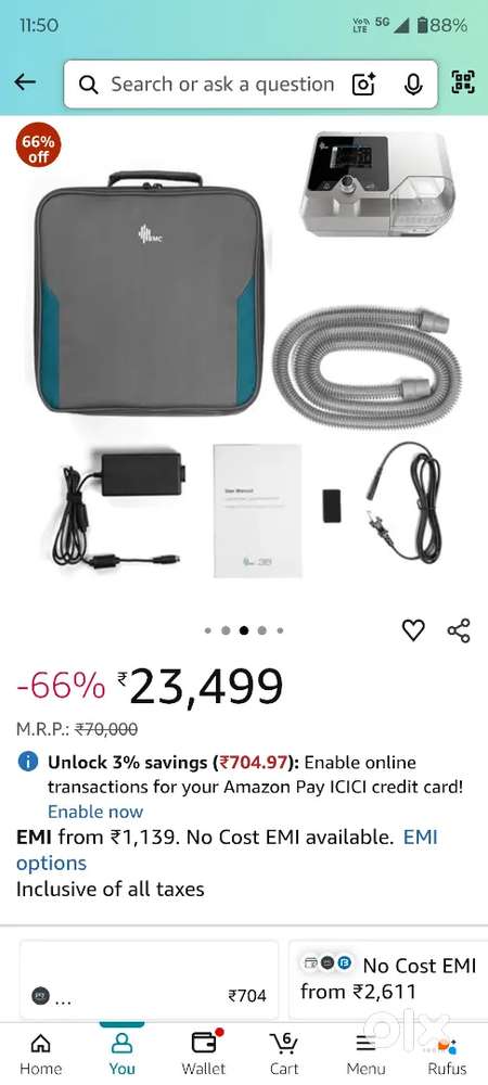 Bmc bipap machine . 6 months old