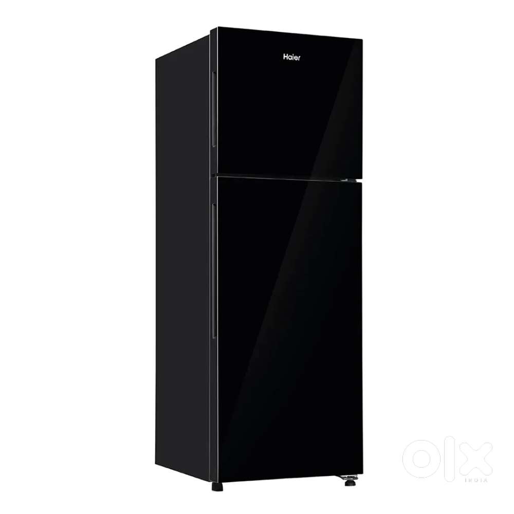 Haier 240L Frost Free Double Door Refrigerator Cool Pad Black Glass