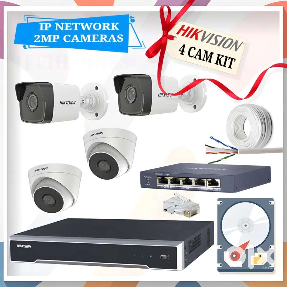 Hik vision 4 camera full set