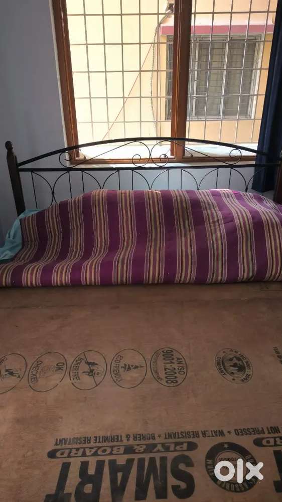 Iron rod King bed